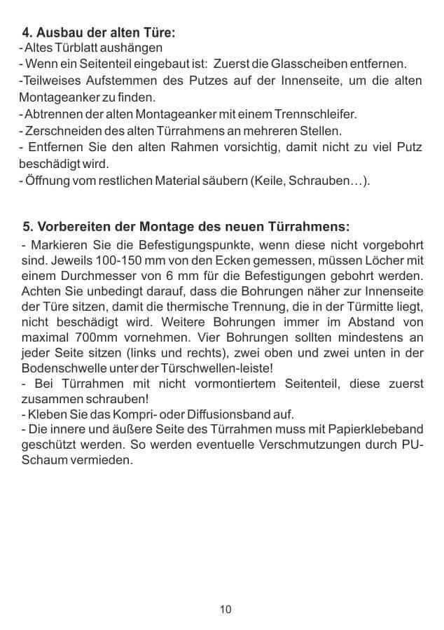 Ausbauen der alten Türe Ausbauen der alten Türe