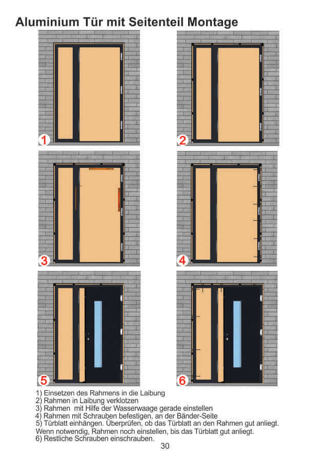 Seitenteil Monatage ALU90,ALU105 und ALU110 7 Seitenteil Monatage ALU90 ALU105 7