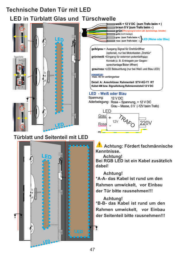 Haustür mit LED Haustür mit LED