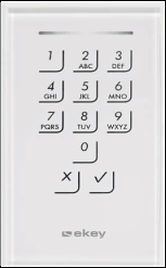 Codetastatur Weiß E-key