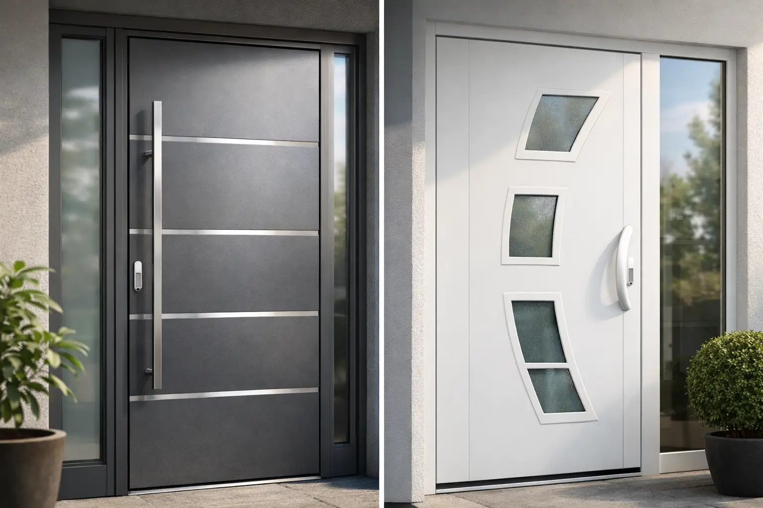 Aluminium oder Kunststoff Haustür?